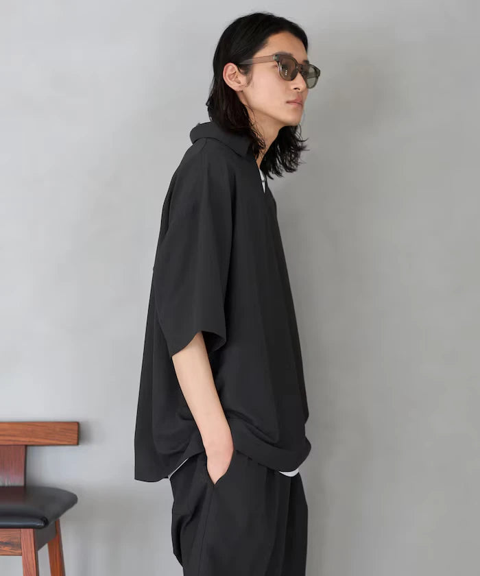 Functional Fabric Pullover Short Sleeve Shirt Set 3-piece Set / Washable / UV Cut / Quick Dry / Cool Touch
