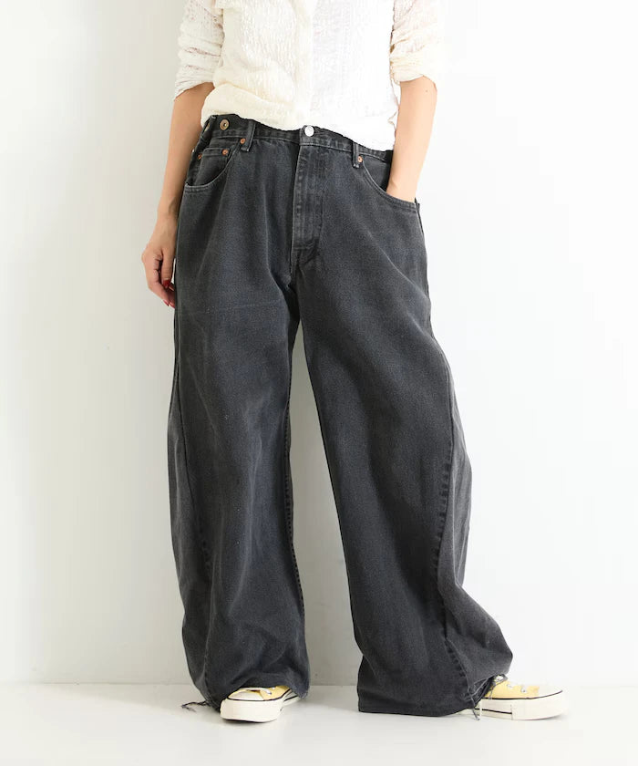 Vintage Remake Tuck Denim Pants
