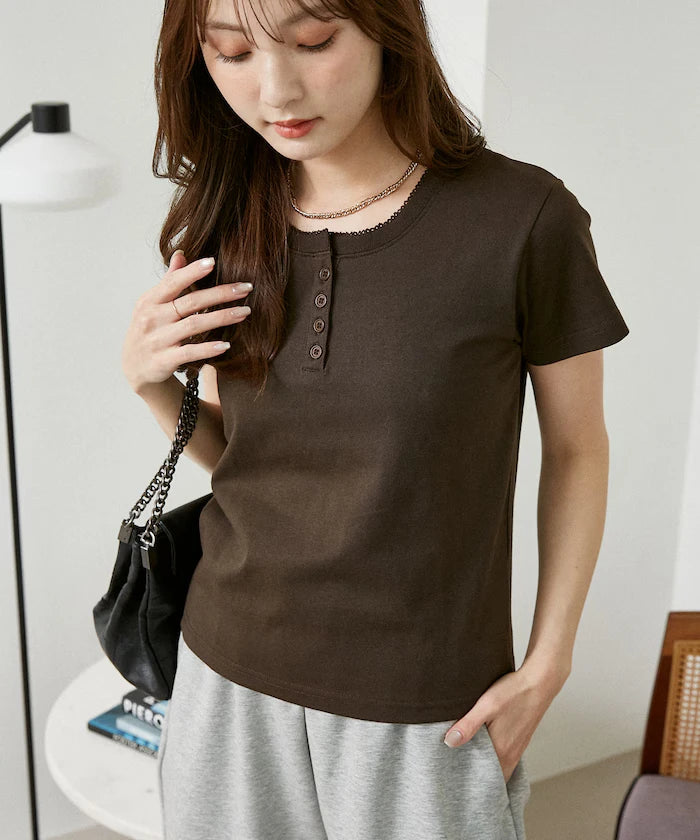 Picot Race Henry Neck T-Shirt Limited Edition
