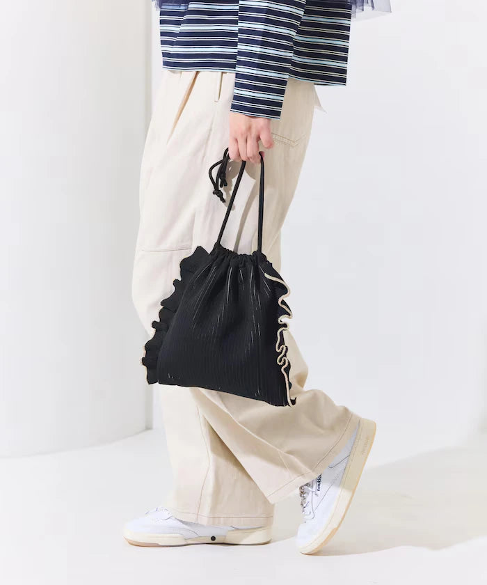Multiway Color Knit Frill Shoulder Bag