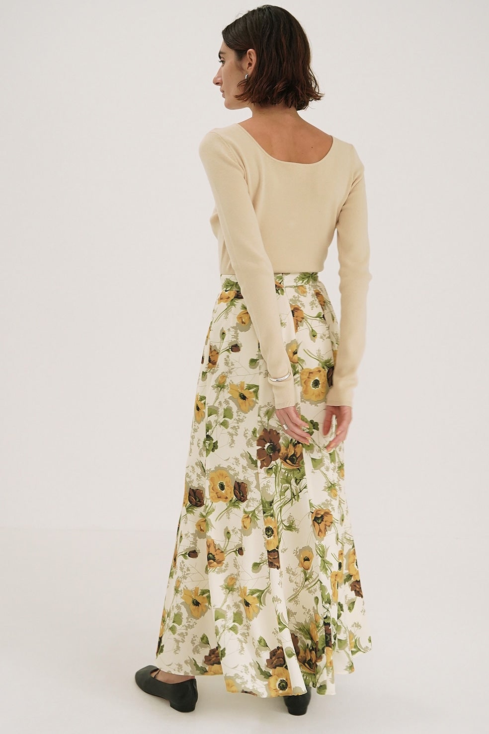 SCARF FLOWER MERMAID SKIRT