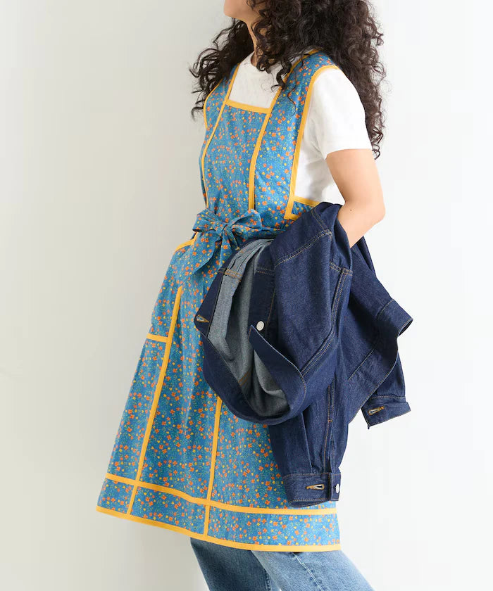 Floral Pattern Apron Style Dress