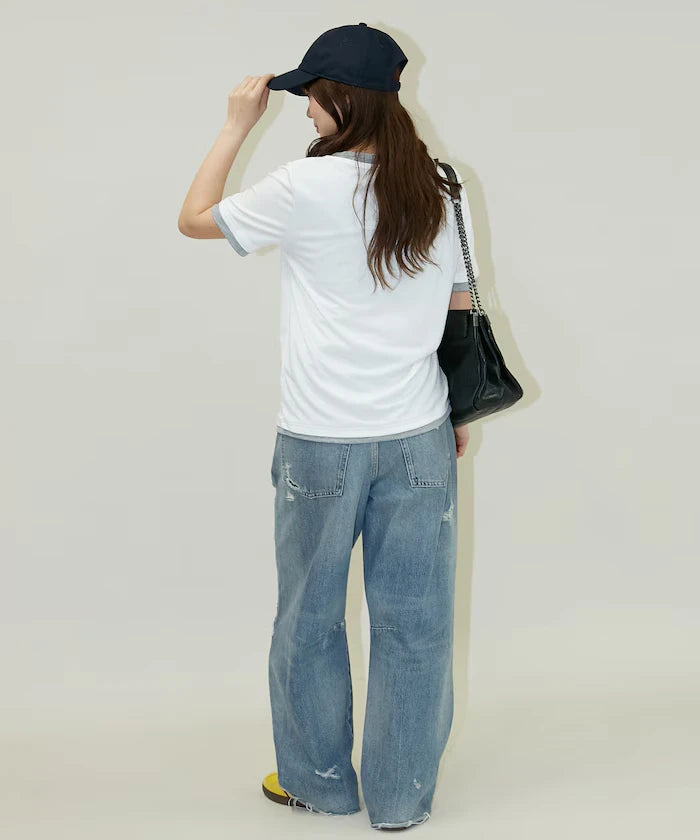 Layered Color Scheme Henley Neck T-Shirt Limited Edition