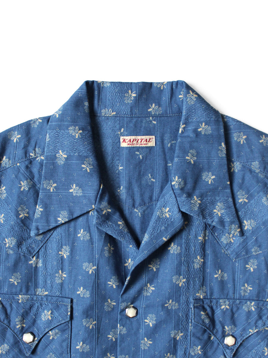Dobby Stripe IDG Discharge pt Love-ly Western Shirt