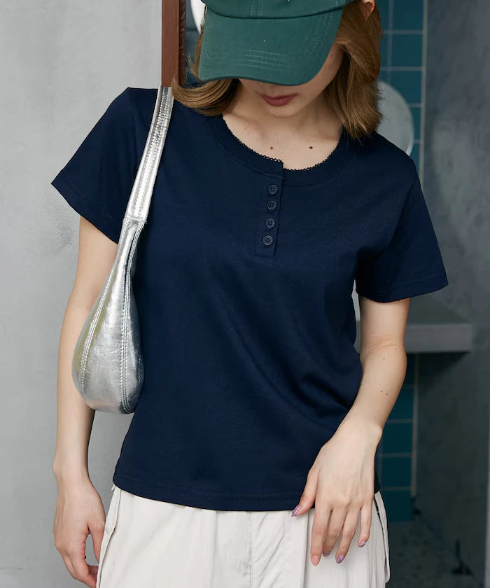 Picot Race Henry Neck T-Shirt Limited Edition