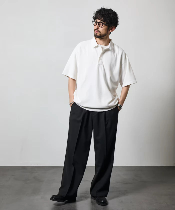 Big Silhouette Spindle Short Sleeve Tech Polo