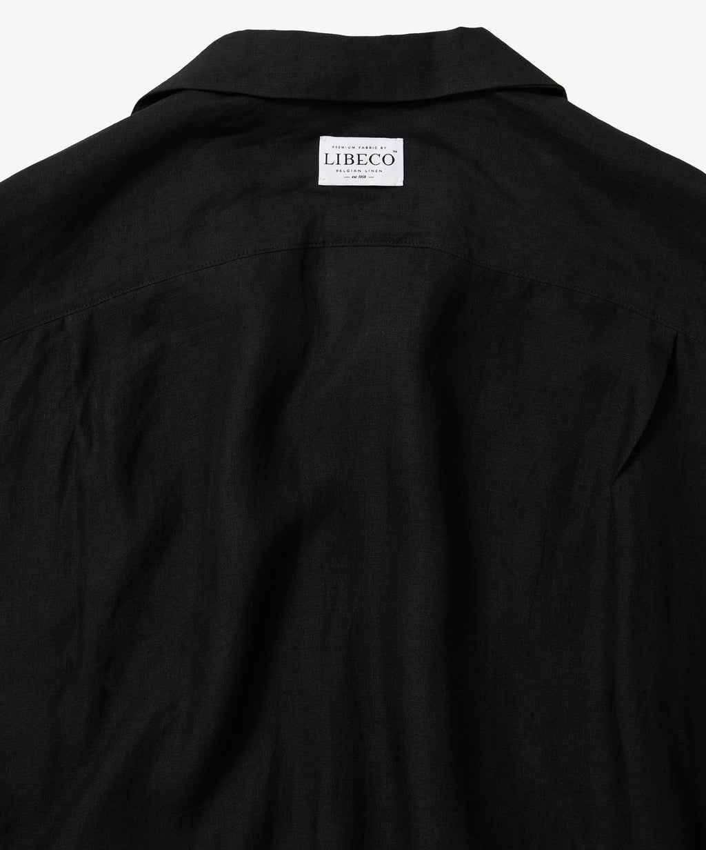 ribbed shirts linen black