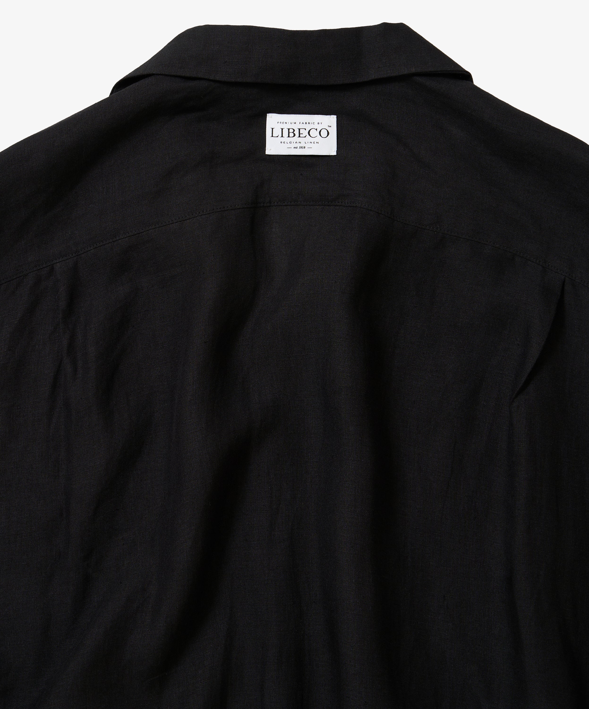 ribbed shirts linen black