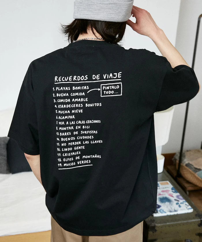 Love Pop Studio Travel Note Typography T-Shirt