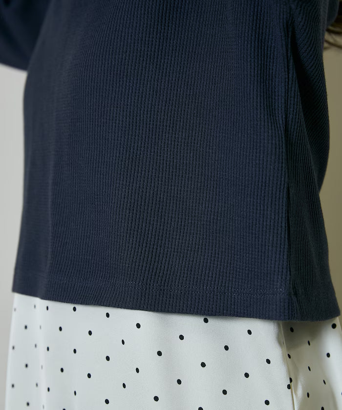 Light Waffle Henley Neck Long Sleeve T Limited Edition