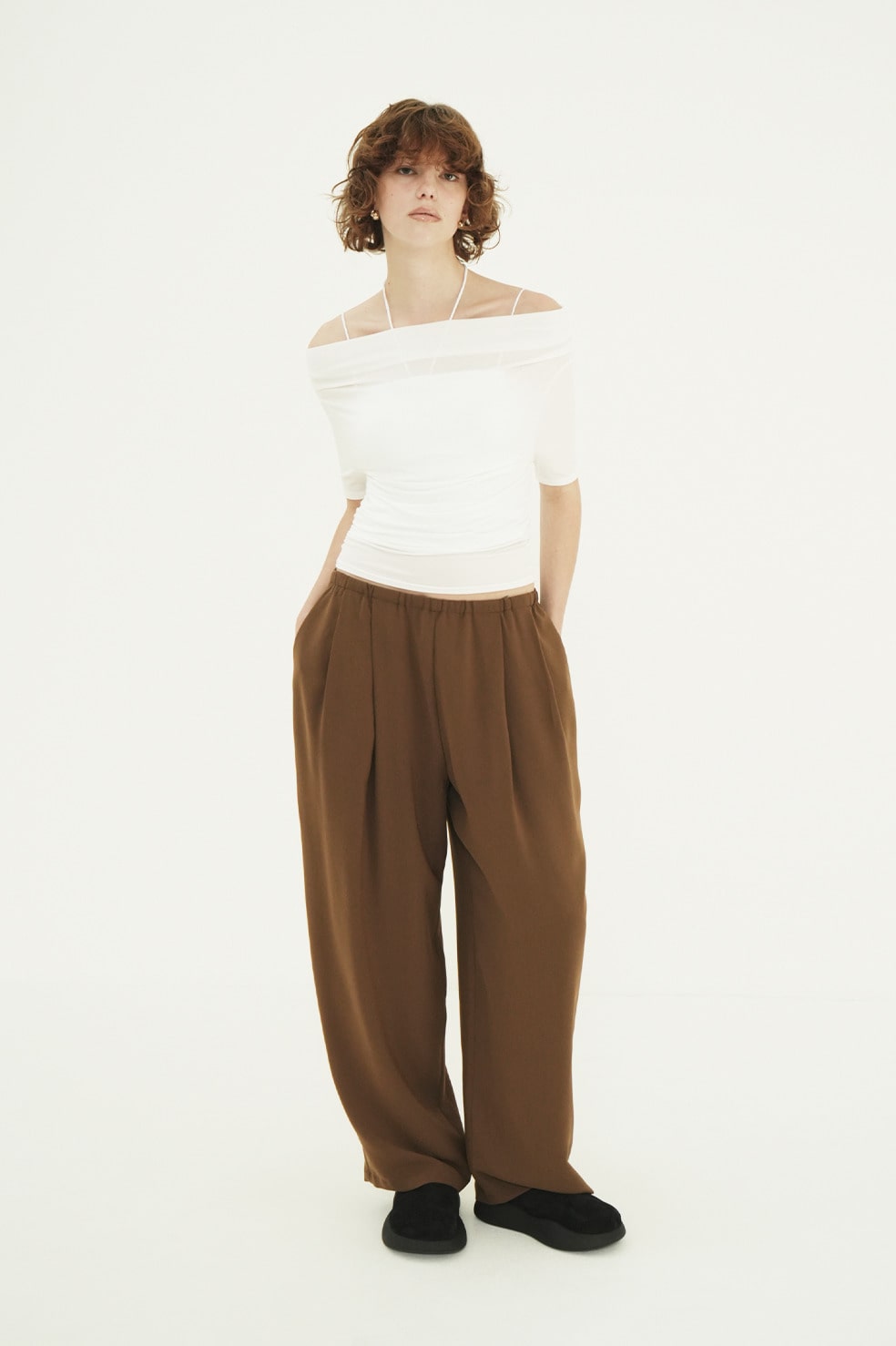 DRAWSTRING LOOSE TUCK PANTS