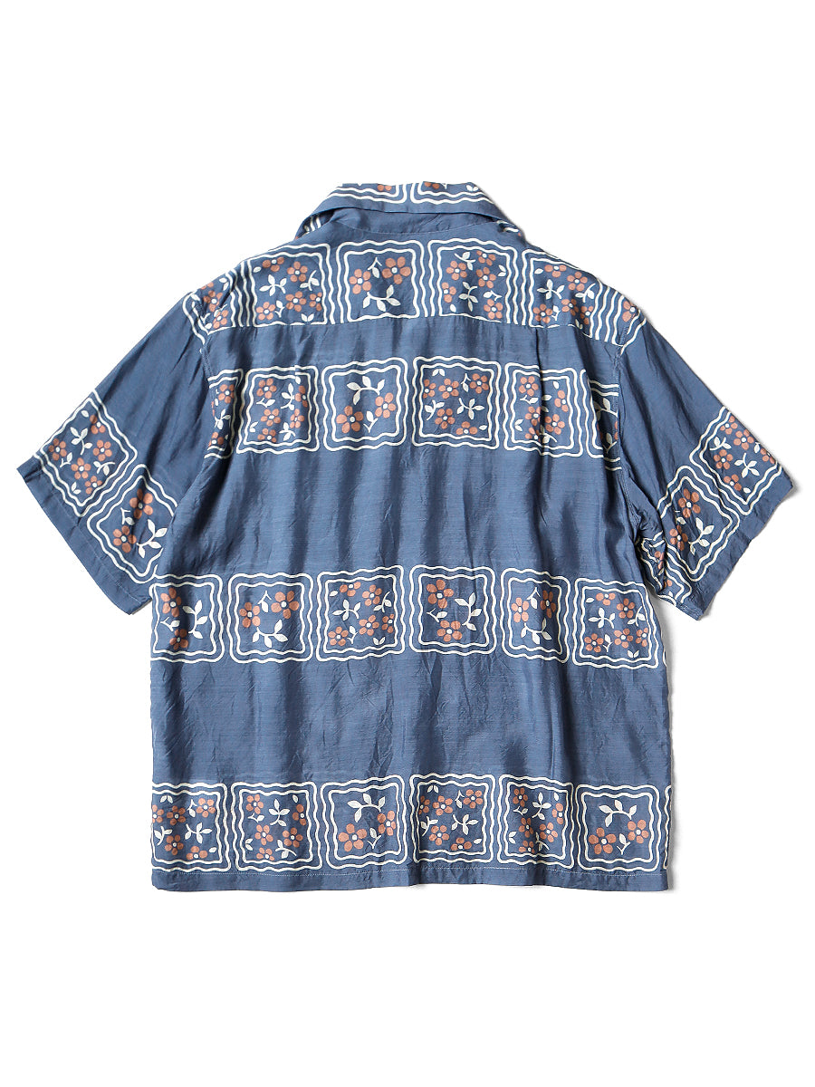 Silk Rayon COOKIE Pattern Langle Color Aloha Shirt