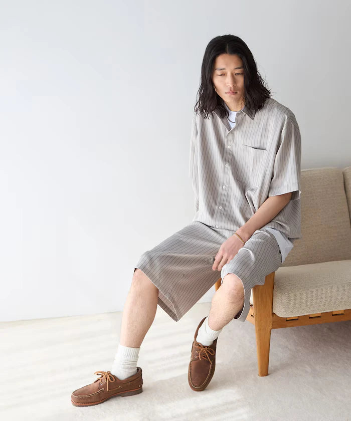 Spindle Stripe Short Sleeve Shirt / Compatible with Setup