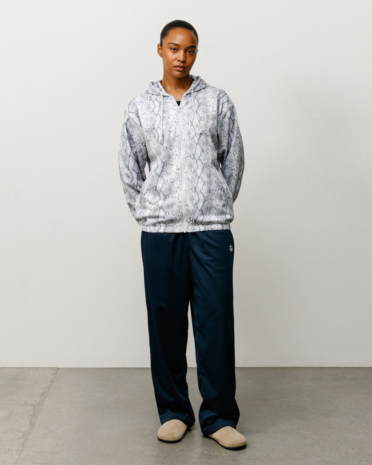 ATHLETIC MESH ZIP HOODIE