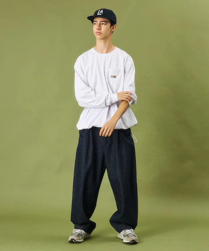 FREAK'S STORE for BEACH & FES Relax Fit One Point Logo Spindle Long Sleeve T-Shirt
