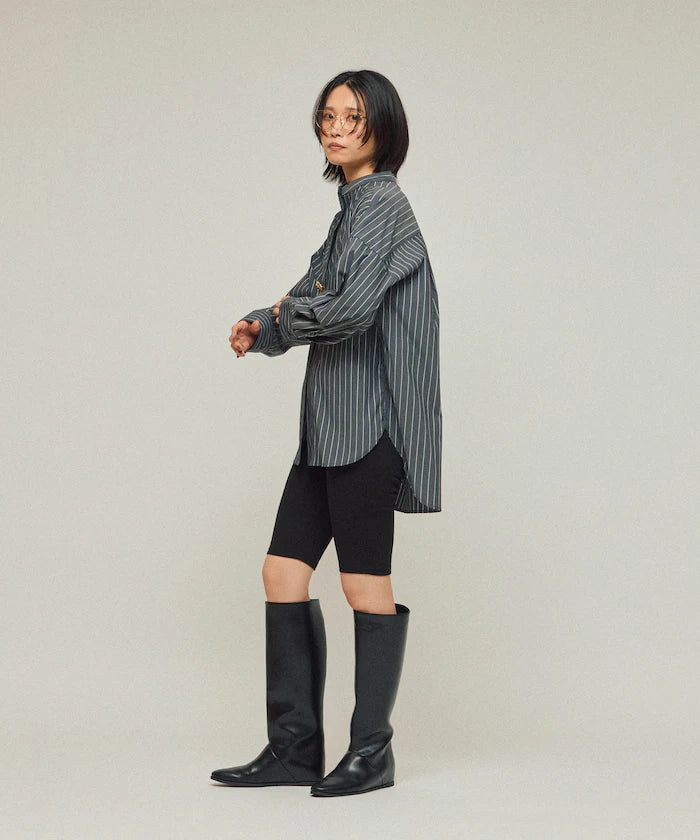 Oversized Long Sleeve Brooch Shirt