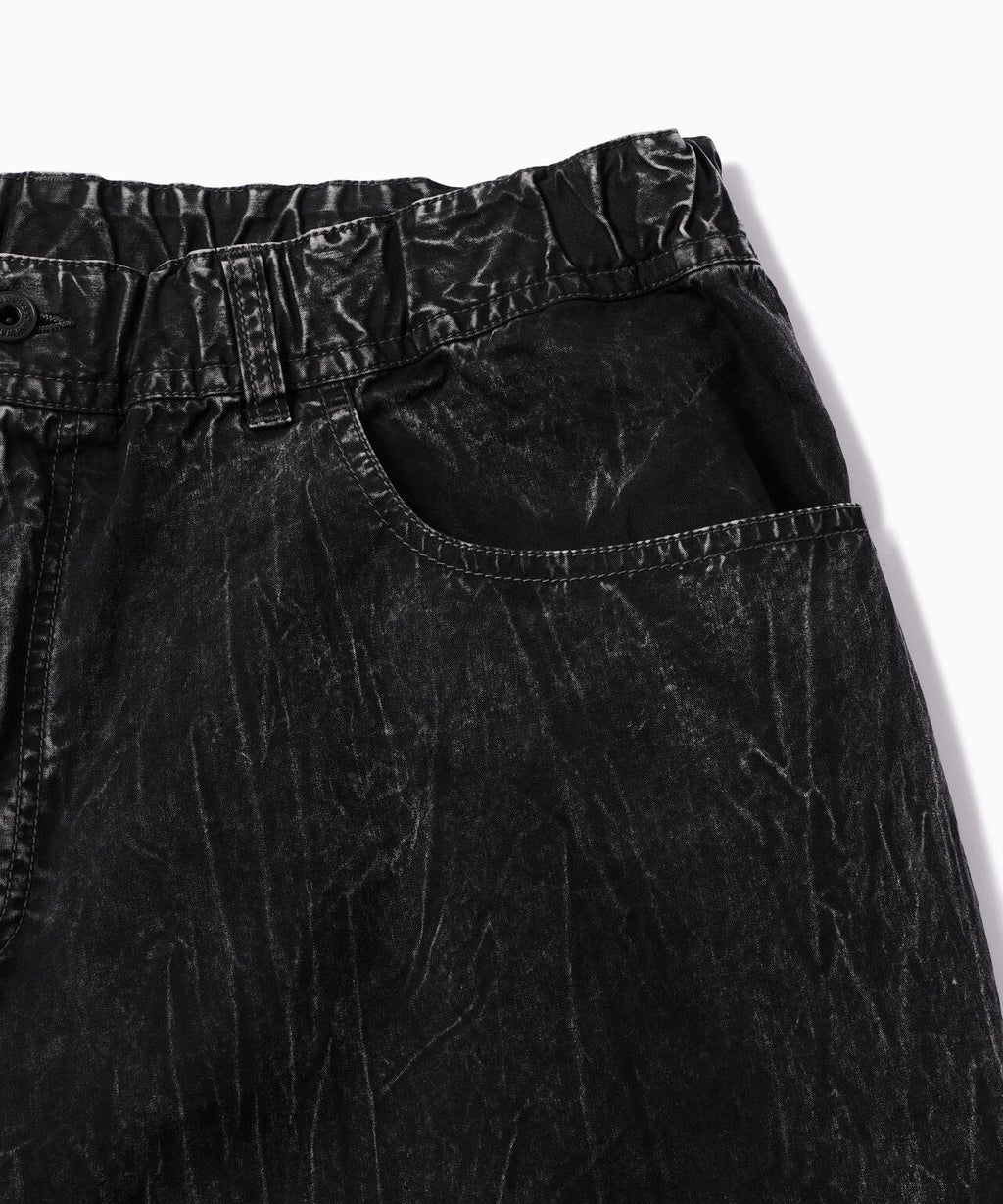 bleach twill wide pants