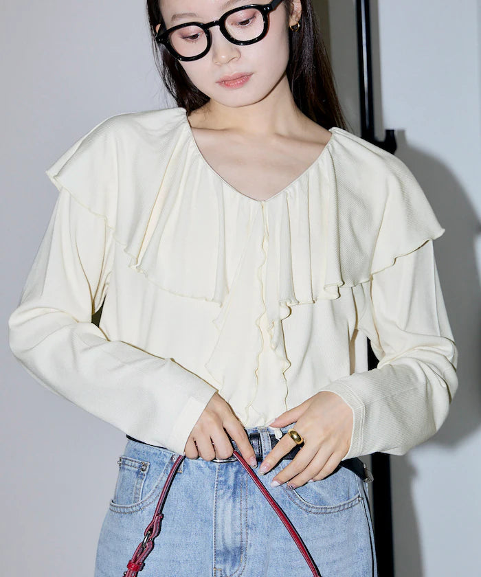 Collar Frill Ribbed Cut Sew Limited Edition