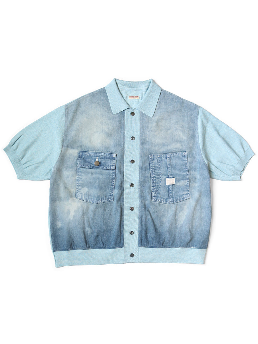 Knit x 8oz Denim Coverall Polo