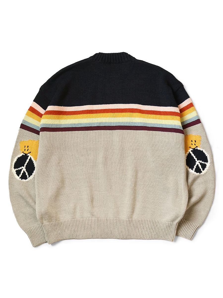 5G Cotton Knit RAINBOW & PECKISH RAINBOWY Crew...