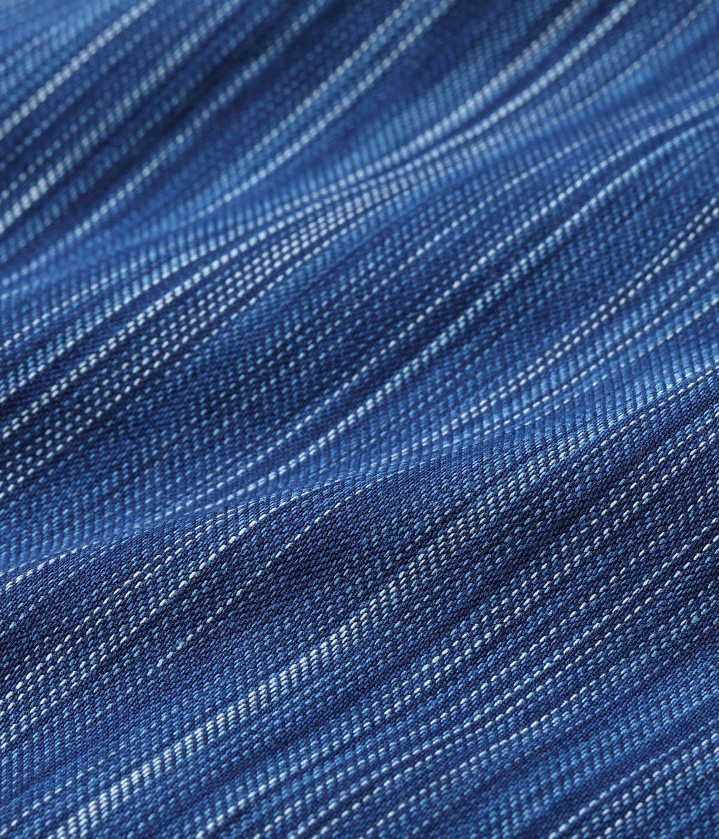 FICTION ROMANCE 5.5oz. INDIGO STRIPE WORK SHIRT