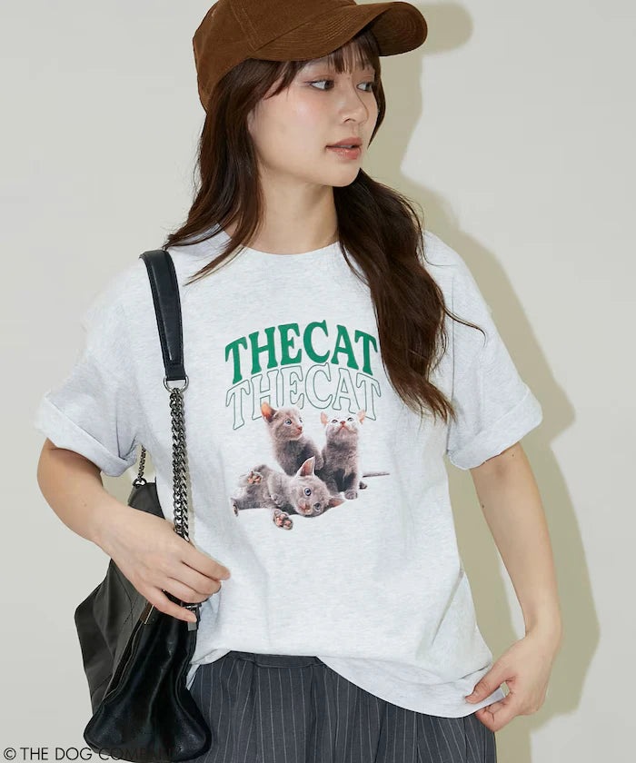 THE DOG / THE CAT Collegiate Style T-Shirt Limited Edition