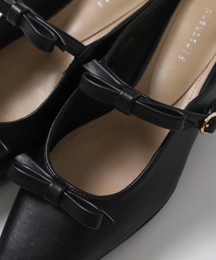 Double Ribbon Strap Mule