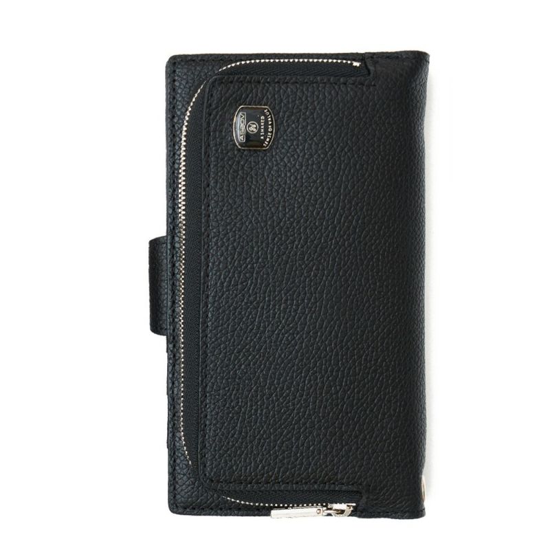 SHRINK LEATHER MOBILE MULTI CASE sizeL/BLACK