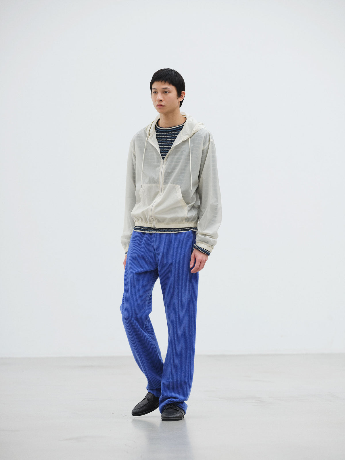 SHEER NYLON RIPSTOP HOODED BLOUSON