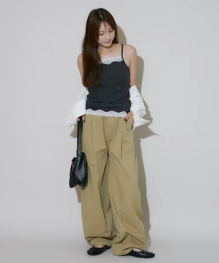 LOVE POP STUDIO Tuck Curve Pants Limited Edition