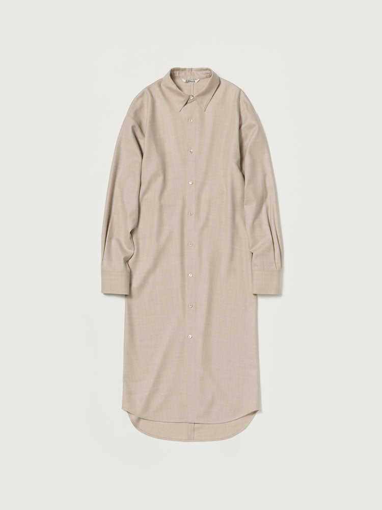 SUPER LIGHT WOOL SHIRT DRESS