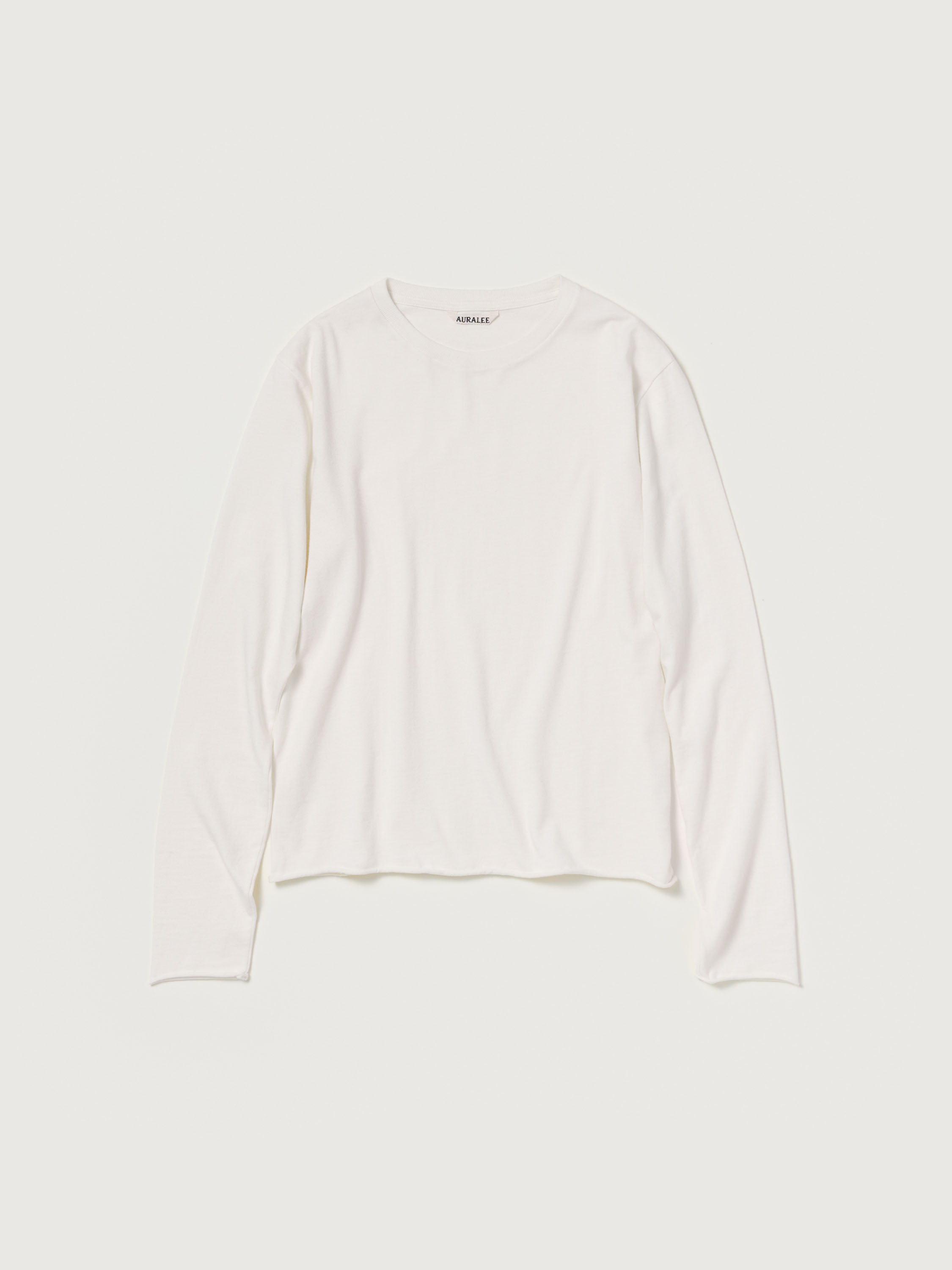 BRUSHED ORGANIC COTTON CASHMERE JERSEY L/S TEE
