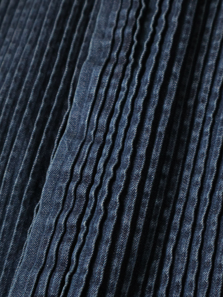 Shirt Denim Pintuck Shirt Dress