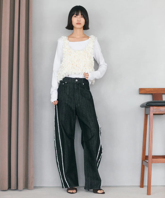 Side Fringe Curve Denim