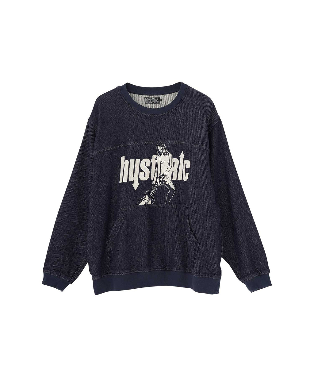 UP DOWN GIRL Denim Pullover