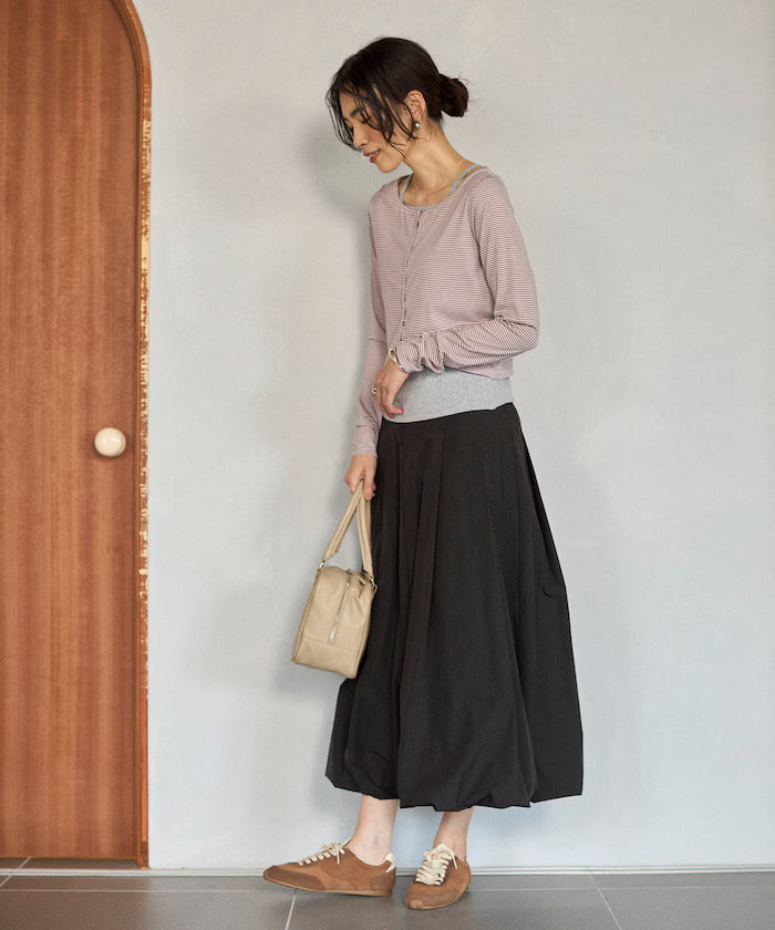 [February 12, 12:00 Release] Layered Set Top / Striped Cardigan & Camisole