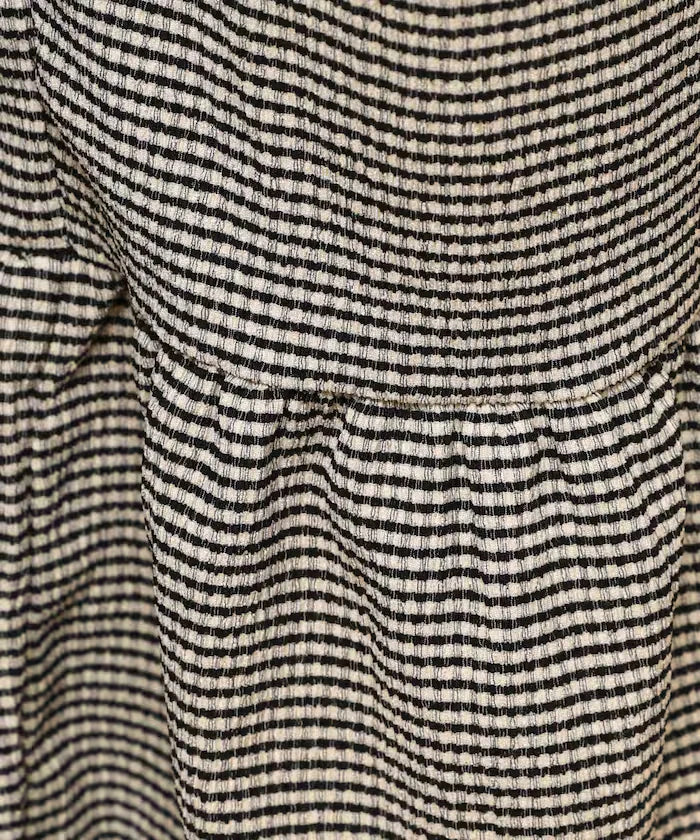 Wide Silhouette Tiered Check Easy Pants [Limited Edition]