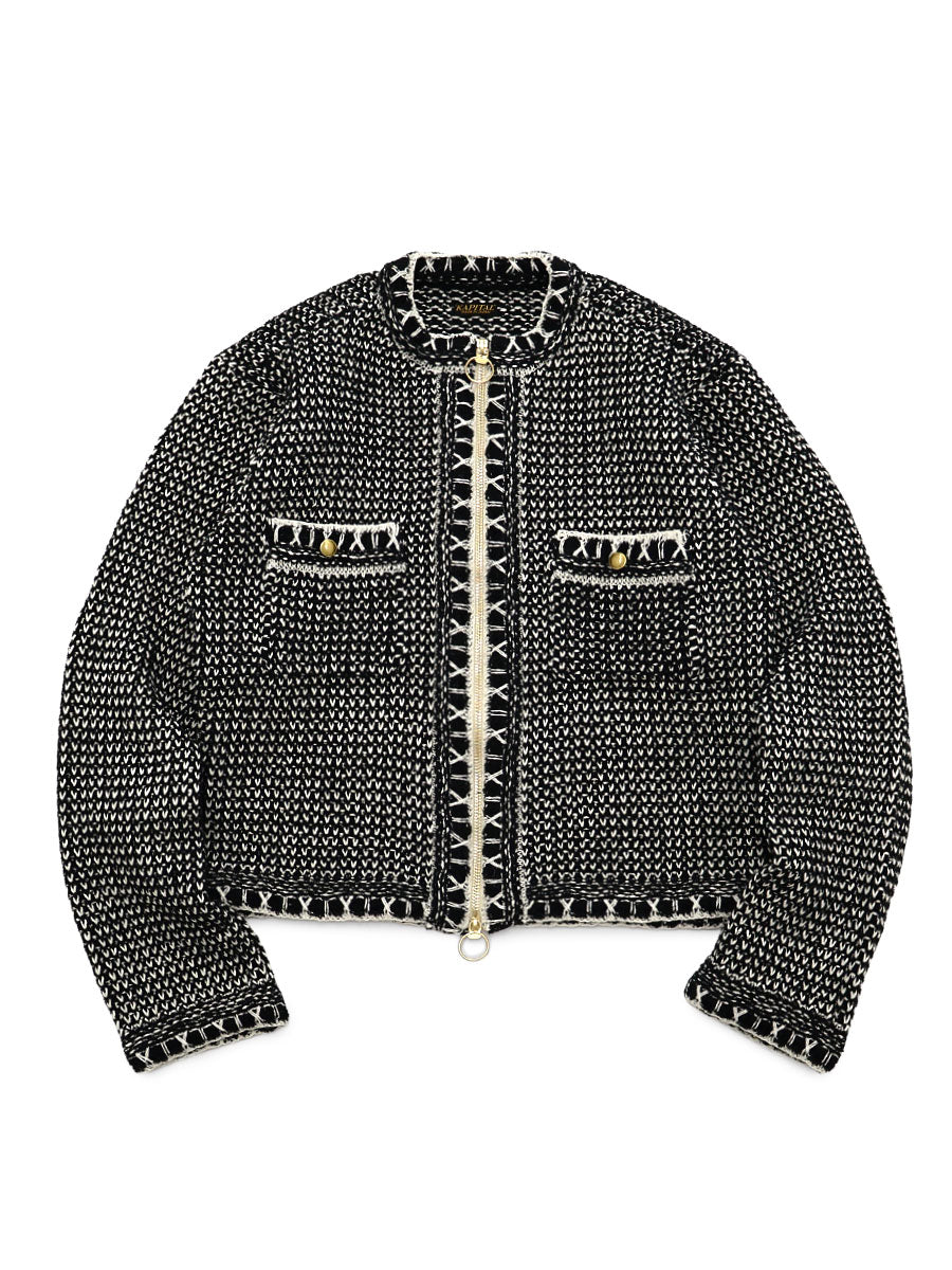 5G Knit Zip Cava Cardigan