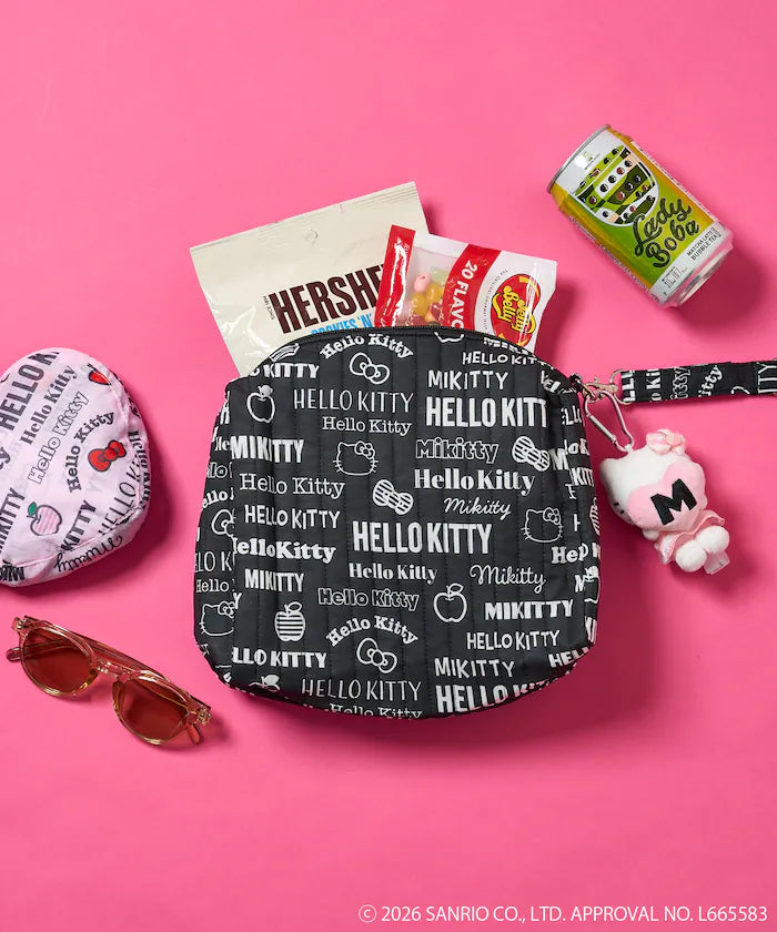 Hello Kitty All Over Print Quilted Pouch