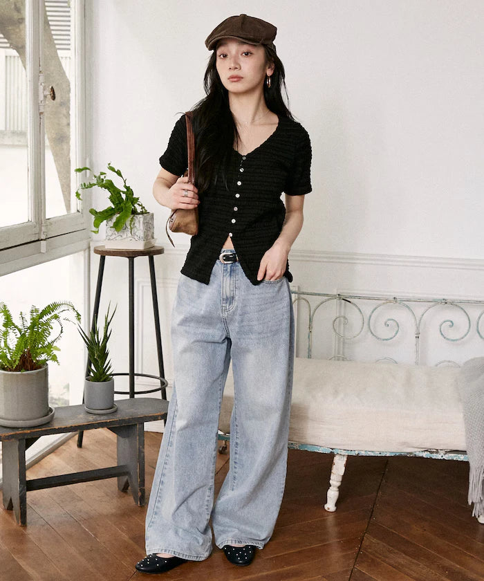 V-Neck Half Sleeve Cardigan Limited Edition