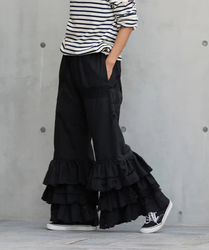 vintage lace tablecloth remake easy pants
