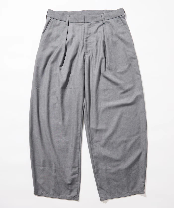 Wide Silhouette Barrel Leg Slacks Pants