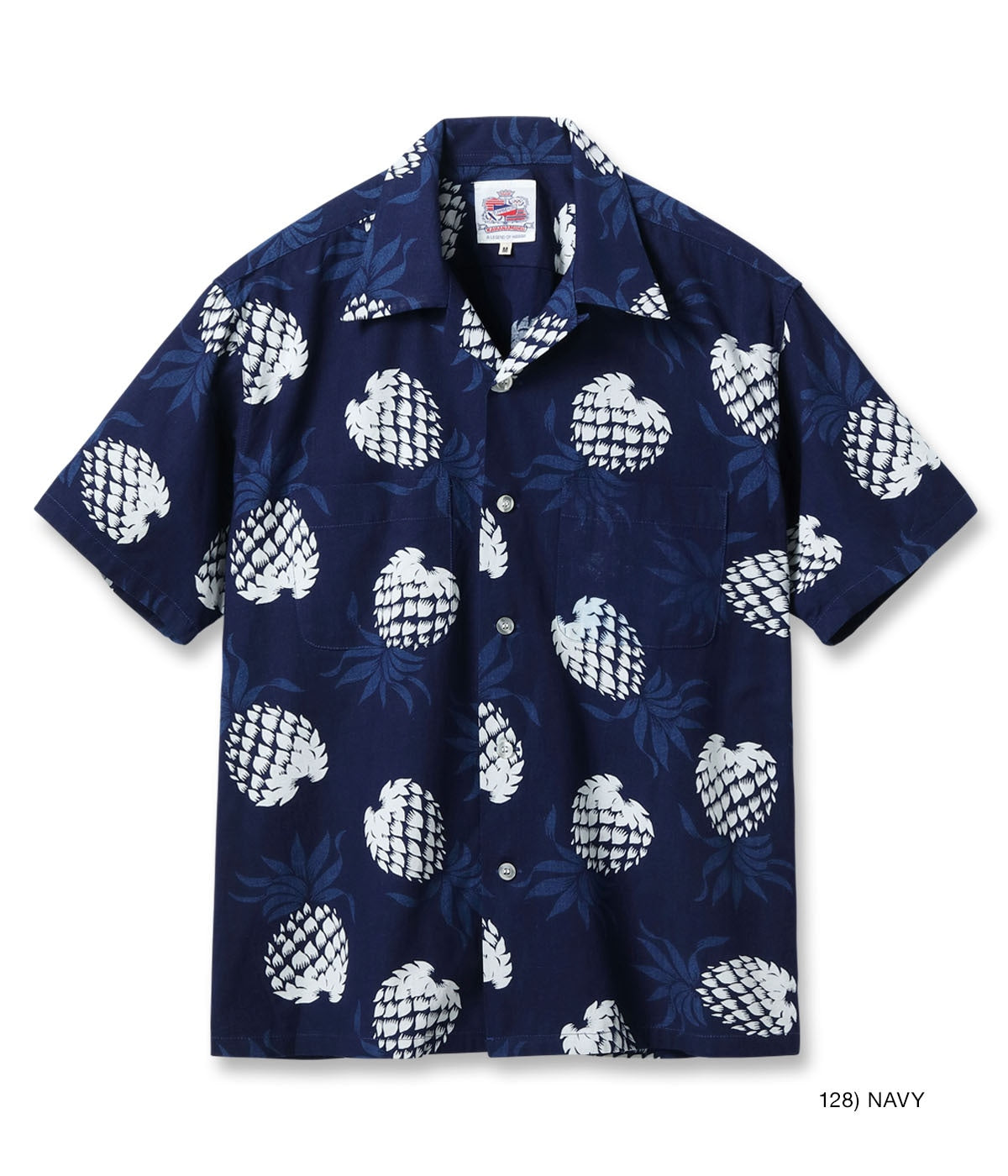 Duke Kahanamoku Indigo Cotton Hawaiian Shirt Duke's Pineapple