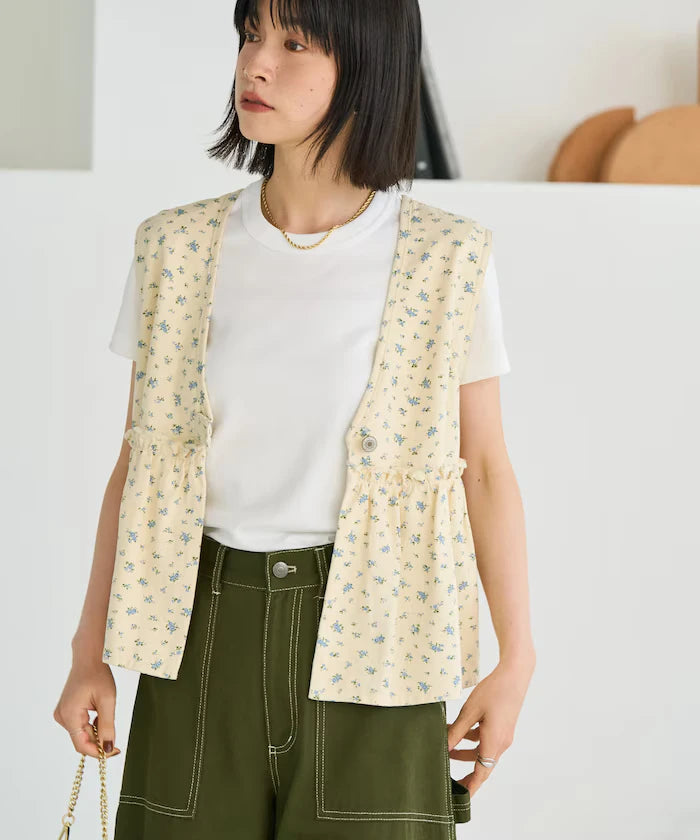 Peplum Gathered Vest <Set Up Compatible>