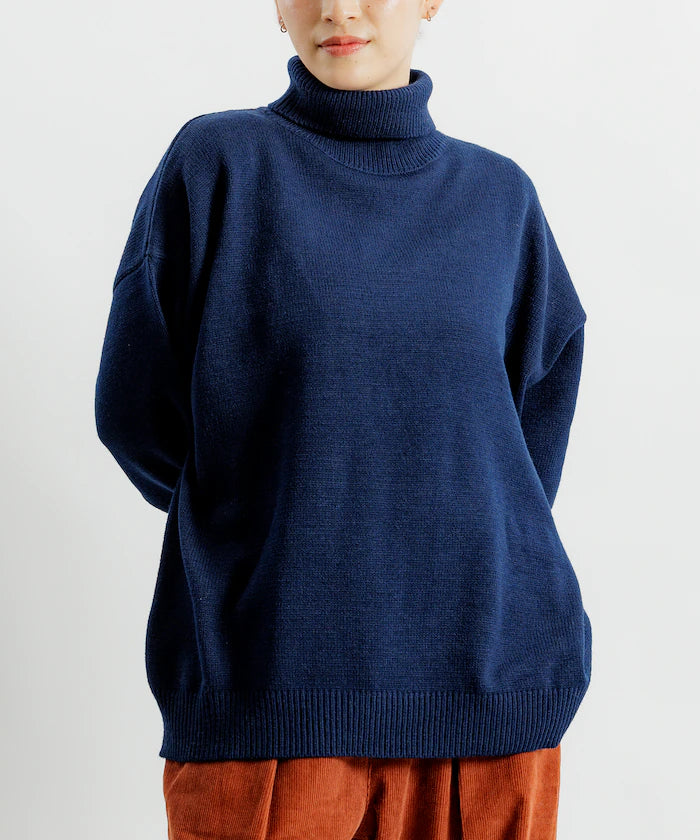 Relaxed Fit Easy Care Washable Turtleneck Knit