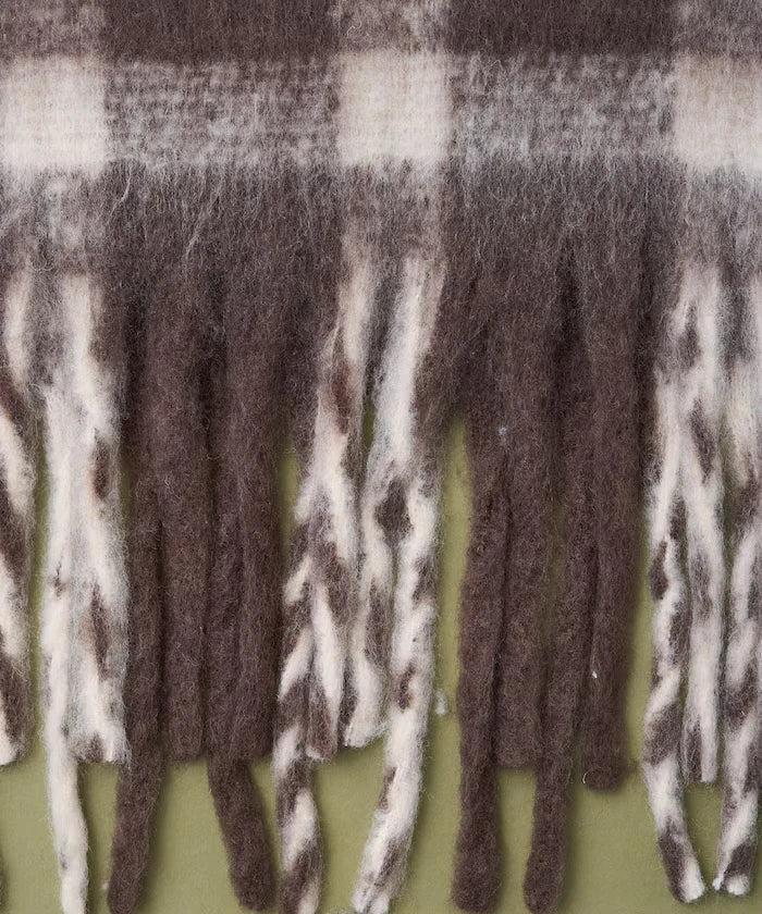 Cashmere Check Volume Scarf