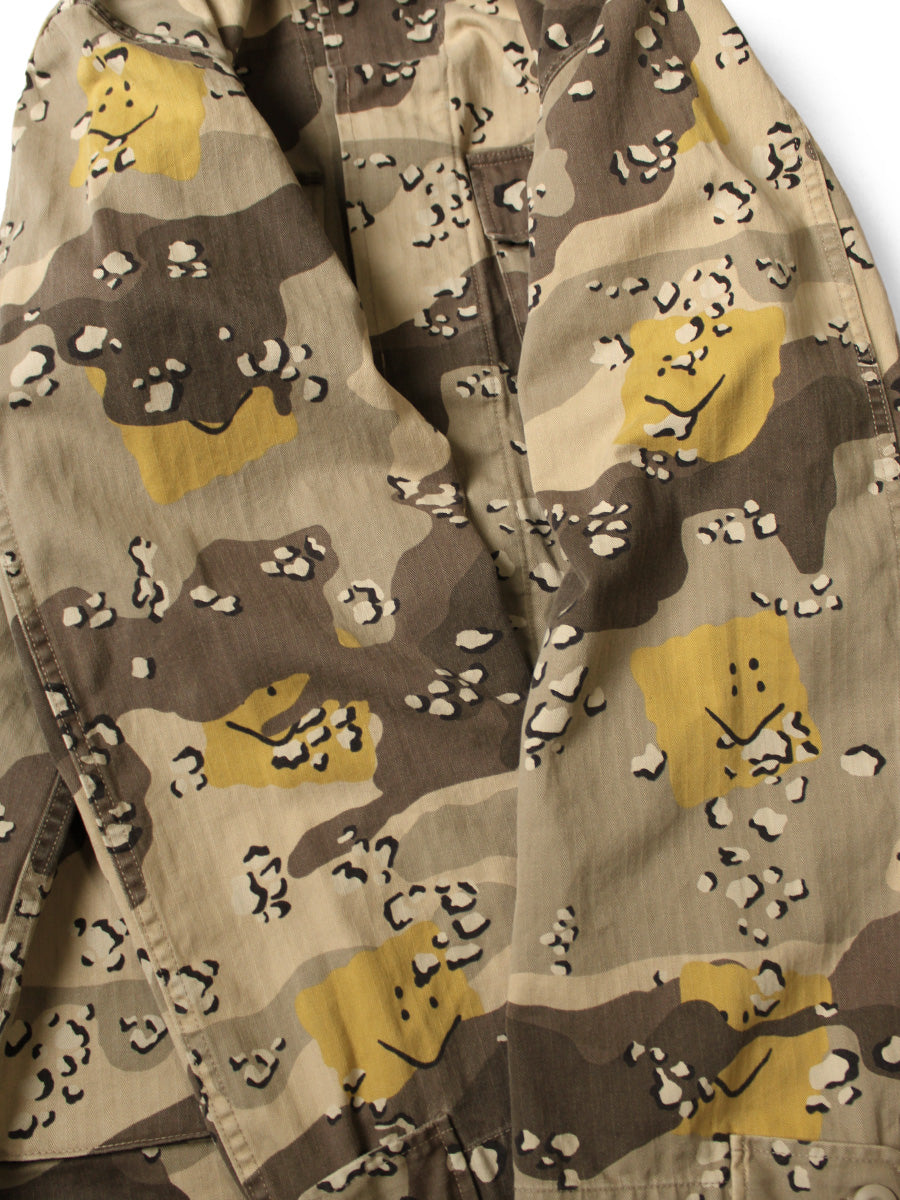 Cotton Herringbone PECKISH Chocolate Chip Camo Pattern ARMY-JKT