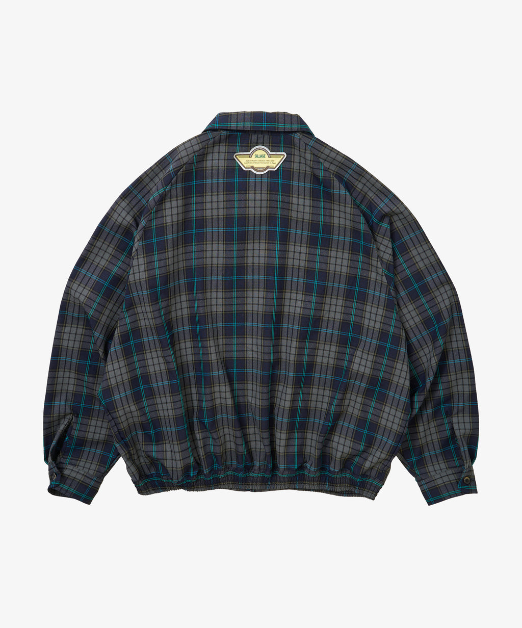zip up blouson deadstock watahiko tex navy plaid