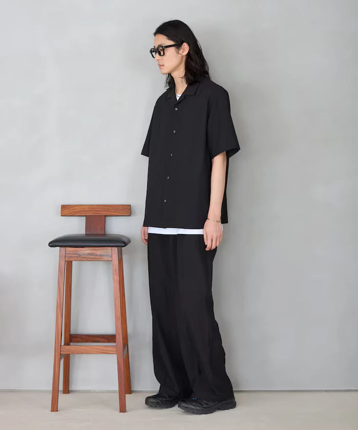 Functional Material Open Collar Short Sleeve Shirt Set 3 Piece Set / Washable / UV Cut / Quick Dry / Cooling Touch