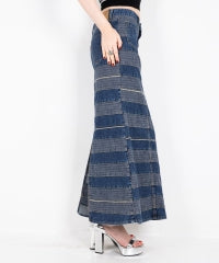 Scratch Denim Mermaid Skirt
